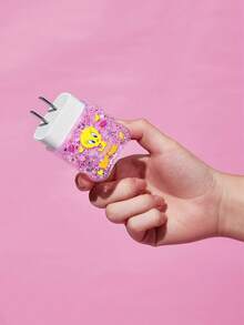 LOONEY TUNES X SHEIN 4-Piece Mobile Phone Data Cable Protective Cover Is Suitable For IPhone Charging Cable Data Cable Protective Cover (Excluding Data Cable) - Pink - View 6
