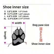 4pcs Plus Fleece Thick Pet Snow Boots, Suitable For Small Sized Pets Indoor And Outdoor Wear - Brown - View 2