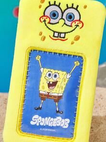 SpongeBob SquarePants | SHEIN 1Pc Cartoon Card Bag, Cute Shape, Suitable For Putting Idou Small Cards, Work Cards, Campus Cards, Transportation Cards, Etc., Transparent PVC Window Design, Can Be Hung On The Bag - SpongeBob SquarePants - View 4