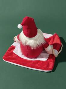 PETSIN Kostum Anjing Lucu Santa Gendong Natal Pakaian Cosplay Hewan Peliharaan - Merah - View 10