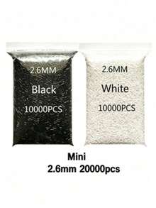 MINKOJA 2.6mm/5mm Black & White 3D Pixel Fuse Beads Toy, Suitable For Handcraft, Decoration And DIY Puzzle Making.Mixed‑Color Beans, Color System Is Not Fixed, Random Delivery. Please Do Not Purchase If You Mind. - Multicolor - View 17