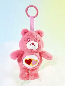 SHEIN X Care Bears 1個可愛毛絨吊飾，精緻刺繡，可愛造型，可掛在包包和鑰匙上 - 玫紅色 - 查看 2