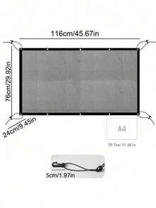 1pc Car Pet Barrier Net, Thick Anti-Scratch Partition For Backseat To Prevent Distraction While Driving Dog Car Seat Car Seat Covers Dog Car Seat Cover Pet Car Seat - Black - View 6
