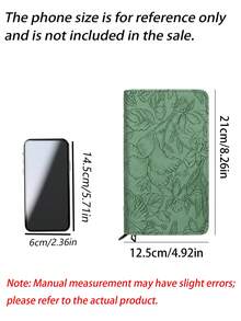 Embossed PU Leather Zipper Storage Binder, Multi‑Purpose Paper Document Organizer, A6 Portable Collection Album For Paper Memorabilia - multicolor - View 4