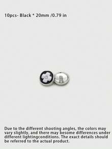 Pack 10 Pcs High‑End Two‑Tone Oil Painted Clover Metal Buttons Rhinestone Round Decorative Fasteners For Cashmere Coats Suits Versatile Outerwear Hand‑Sewn Clothing Sewing Accessories - 10pcs - View 9