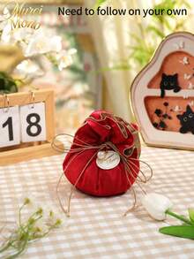 Muroi Mono This Stylish Ruffled Drawstring Pouch Is An Ideal Favor Bag For Showers And Parties. Made Of Soft Fabric With Delicate Ruffled Gathers, It Boasts Charming Ins‑Style Romantic Vibes. Great For Holding Small Gifts For Guests. - Banquet color - View 11