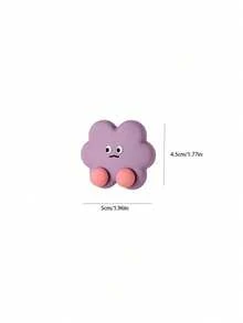 Joivida 1pc Cartoon Toothbrush Holder, No Drill Wall Mounted Organizer Rack For Bathroom, Multifunctional Adhesive Hook For Charging Cables, Headphones, Keys, Cute Desk Storage - Multicolor - View 10