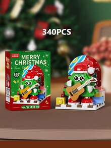 Christmas Building Blocks Set, Q‑Version Santa, Snowman, Reindeer, Elf, Christmas Tree & Christmas Stocking Bricks Kit, Exquisite DIY Desktop Ornament, Xmas Holiday Gift For Boys & Girls - Multicolor - View 9