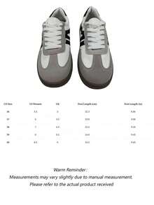 Pair Of Casual Women'S Sneakers With Flat Geometric Style And Circular Toe-Connector, Modern And Versatile - Grey - View 2