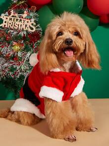 PETSIN Christmas Theme Pet Cosplay Santa Claus Costume, Suitable For Cats And Dogs - Red - View 8