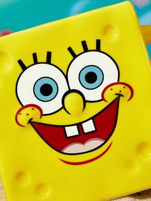 SpongeBob SquarePants | SHEIN 500ml/17oz 黃色海綿 3D 浮雕陶瓷馬克杯 卡通表情水杯 學生辦公室早餐牛奶咖啡杯 大容量防燙手柄杯 - 黃色 - 查看 4