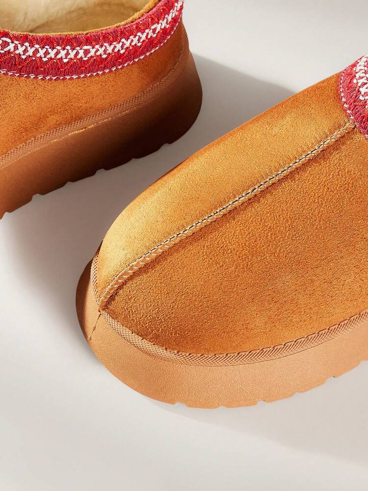 Solecia Casual Comfort Thick Bottom Warm Women Snow Boots - Rust Brown - View 4
