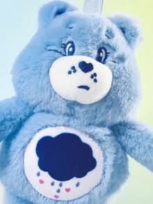 SHEIN X Care Bears 1個可愛毛絨吊飾，精緻刺繡，可愛造型，可掛在包包和鑰匙上 - 藍色 - 查看 2