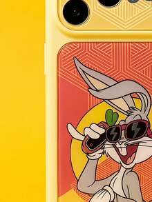 ShellaStory LOONEY TUNES X SHEIN 時尚高端印花圖案手機保護殼設計，完美兼容 ，可愛時尚且精緻 - 彩色 - 查看 3