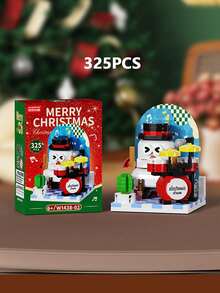 Christmas Building Blocks Set, Q‑Version Santa, Snowman, Reindeer, Elf, Christmas Tree & Christmas Stocking Bricks Kit, Exquisite DIY Desktop Ornament, Xmas Holiday Gift For Boys & Girls - Multicolor - View 12