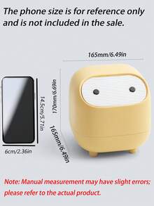 Mini Desk Trash Can With Press-Open Lid, Small Office Tabletop Waste Basket, 2-Layer Portable Garbage Bin For Home, Car, Dorm - Multicolor - View 4