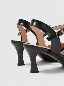 Sleekvia Elegant, Simple And Generous, Fashionable And Versatile, Casual Workplace Commuter Women's High-Heeled Shoes - Black - View 3
