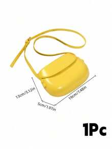 Joivida 1Pc Candy Color Saddle Crossbody Bag, Premium PU Leather With Solid Color Design, Compact Size For Phone & Small Item Storage, Ideal For Daily Commute, Shopping And Casual Outings - multicolor - View 19
