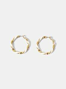 MOTF PREMIUM Pre High Fashion Hollow PU Leather Earrings - White - View 8