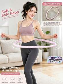 Adult Soft Hula Hoops, Multi‑Weight Hula Hoops, Fat‑Loss Pilates Equipment For Women, Infinite Hula Hoops, Soft Spring Weighted Hula Hoops. Suitable For Adults, Women, Beginners And Children, For Home, Travel And Gym Use - Multicolor - View 1