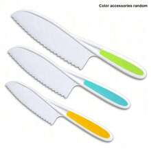 MINKOJA 6 Pieces Montessori Toddler Kitchen Utensil Set,Real Cooking Knife Hay Knife,Birthday Gift(Random Component Color),Cooking Knife Set,Cooking Toy Set,Toddler Knife Set,Kitchen Toy,Kids Kitchen - Multicolor - View 8