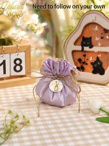 Muroi Mono This Stylish Ruffled Drawstring Pouch Is An Ideal Favor Bag For Showers And Parties. Made Of Soft Fabric With Delicate Ruffled Gathers, It Boasts Charming Ins‑Style Romantic Vibes. Great For Holding Small Gifts For Guests. - Banquet color - View 12