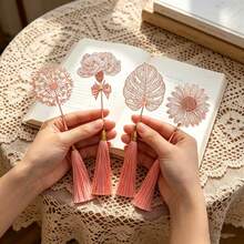 Creative Exquisite Plant Leaf Veins Leaves Of The Seasons Literary Gift Metal Bookmarks Holiday Gift Sets For Teachers And Friends Back To School - multicolor - View 9
