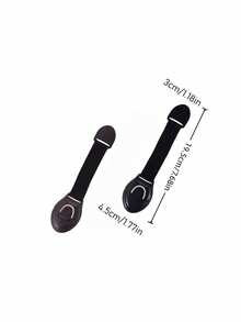 3/5Pcs Child Safety Lock, Adjustable Multi-Purpose Cloth Strap Lock For Drawers, Refrigerators, Water Dispensers, Cabinets, Anti-Pinch Finger Protection, Baby Proofing Home Essential - black - View 6