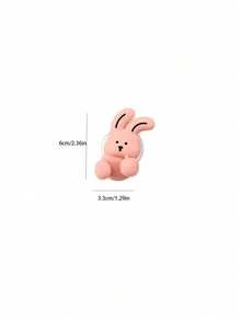 Joivida 1pc Cute Little Rabbit. Bear Toothbrush Holder. Hole-Less Wall-Mounted Bear-Shaped Toothbrush Holder. Desktop Cable Organizer With A Hanging Hook, Suitable For The Bathroom. Desktop Organization. - Multicolor - View 7