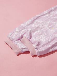 HELLO KITTY AND FRIENDS | SHEIN 1Pc Printed Flannel Wearable Blanket, Home Outdoor Hooded Blanket, Soft And Comfortable, Machine Washable, Holiday Gift - Hello kitty light pink. - View 6