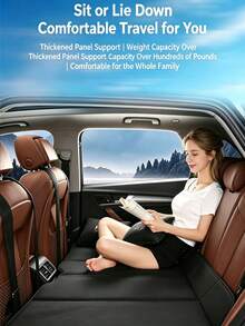 Foldable Rear Seat Rest Mat, Portable Car Travel Cushion For Sedan SUV MPV - solid color - View 6