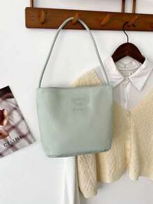 Simple Solid Color Mini Shoulder Tote Bag Soft Lightweight Daily Use Underarm Handbag Multi‑Color Options For Women - Multicolor - View 18