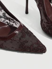 CUCCOO SZL Ladies' Fashion Party Pointed High Heel Pumps Fall Shoes - Afterwards with brown - View 9