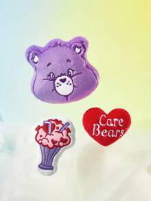 SHEIN X Care Bears 3Pcs Cute Cartoon-Shaped Refrigerator Sticker, The Back Contains Magnets, Which Can Be Attached To The Refrigerator And Various Metals. - Love Bear - View 2