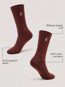 OutZeal 3 Pairs Of Multi-Color Embroidered Breathable Quick-Drying Medium Tube Casual Sports Socks - Multicolor - View 2