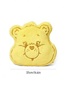 SHEIN X Care Bears 1個黃色卡通造型裝飾抱枕，可用於沙發、汽車 - 黃色 - 查看 3