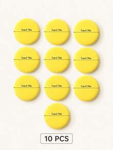 5/10/15/20pcs Round Painting Sponge, Suitable For Watercolor Crafts, Ceramic Pottery, Clay, Facial Painting And Home Use - Yellow - View 13