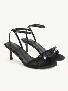 Black lace stitching