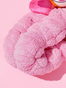 THE POWERPUFF GIRLS X SHEIN 1 Buah Ikat Rambut Elastis Berbahan Plush, Dekorasi Rumah dan Kamar Mandi - Blossom - View 5