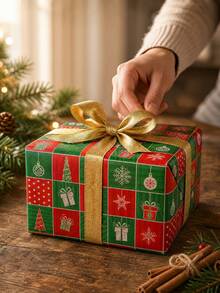 Christmas Print Gift Wrapping Paper - H - View 4