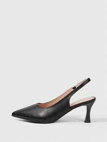 Sleekvia Elegant, Simple And Generous, Fashionable And Versatile, Casual Workplace Commuter Women's High-Heeled Shoes - Black - View 2
