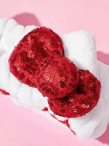 HELLO KITTY AND FRIENDS | SHEIN 1件裝閃亮蝴蝶結彈性髮圈，家居與浴室裝飾 - Hello Kitty - 查看 5