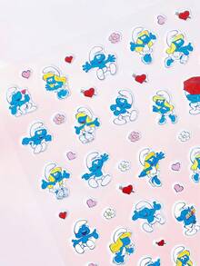 SHEIN X The Smurfs Cute Graffiti Sticker, Suitable For Decorating Notebooks, Phone Cases, Suitcases, Etc - Multicolor - View 2