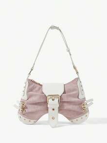 Viva Strut Ladies Bag, Spice Girl Y2K Punk, Hardware Decoration, Leopard Print, Suitable For Daily Commuting, The Best Gift For Girlfriends, A Must-Have Item For - Pink - View 2