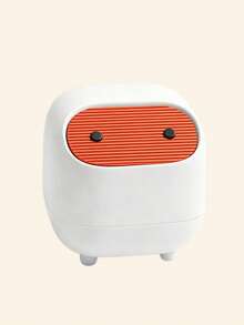 Mini Desk Trash Can With Press-Open Lid, Small Office Tabletop Waste Basket, 2-Layer Portable Garbage Bin For Home, Car, Dorm - Multicolor - View 23