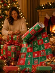 Christmas Print Gift Wrapping Paper - H - View 2
