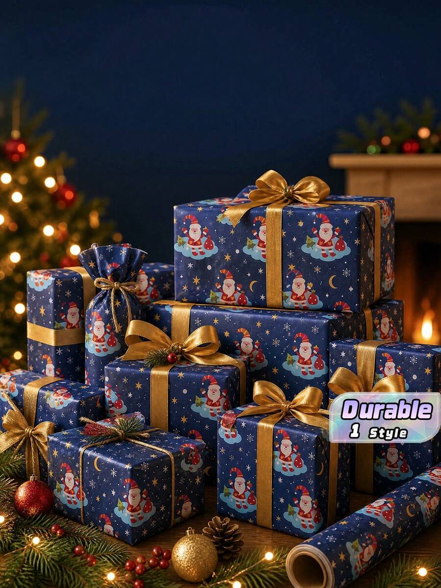 Christmas Print Gift Wrapping Paper - F - View 1