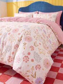 SHEIN 2/3 Piece, Quilt Cover Bedding Set, Pastoral Light Retro Style, Warm Room Decoration, Skin-Friendly And Breathable, Super Soft And Anti-Pilling, Quilt Cover + Pillowcase, No Quilt Core, Universal In All Seasons, Machine Washable - Multicolor - View 9