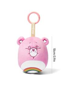 SHEIN X Care Bears 1個可愛熊絨毛吊飾，精緻刺繡，可愛熊造型，可掛在包包和鑰匙上，紫色熊 - 粉色 - 查看 3