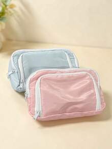 1pc Large Capacity Pencil Case, Front Window Storage Pouch, Birthday Gift. - Multicolor - View 5